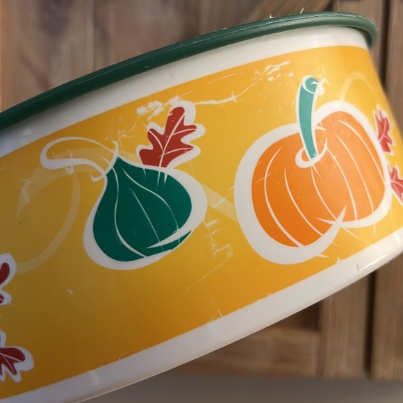 Tupperware Vintage 90s Autumn Harvest Large Snack Cookie Canister Halloween Fall - Picture 7 of 12